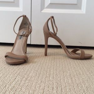Nude Steve Madden ankle-strap heels